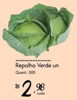 Giassi Supermercados Repolho Verde un oferta