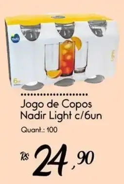 Giassi Supermercados Jogo de Copos Nadir Light c/6un oferta
