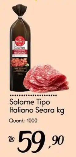 Giassi Supermercados Salame tipo italiano seara oferta