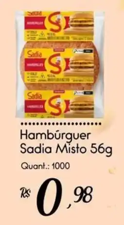 Giassi Supermercados Hambúrguer Sadia Misto oferta