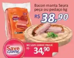Supermercados Savegnago Bacon manta Seara oferta