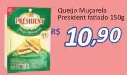 Supermercados Savegnago Queijo Muçarela President fatiado oferta