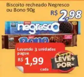 Biscoito recheado Negresco ou Bono