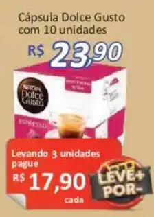 Supermercados Savegnago Cápsula dolce gusto com 10 unidades oferta