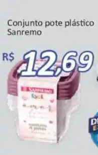 Supermercados Savegnago Conjunto pote plástico Sanremo oferta
