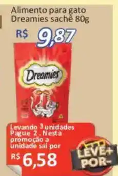 Supermercados Savegnago Alimento para gato Dreamies sachê oferta
