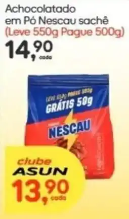 Asun Achocolatado em Pó Nescau sachê oferta