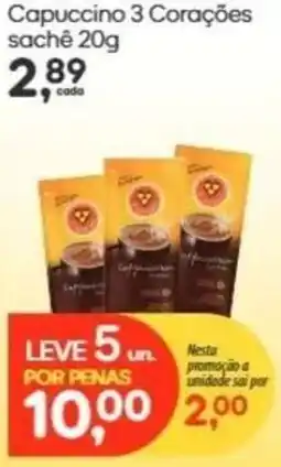Asun Capuccino 3 Corações sachê oferta