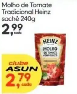 Asun molho de tomate tradicional heinz sachê oferta