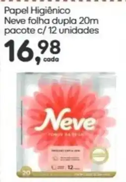 Asun Papel Higiênico Neve folha dupla 20m oferta
