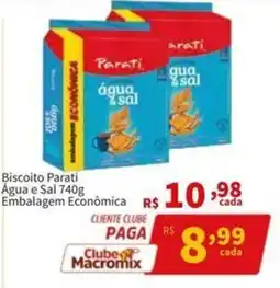 Macromix Atacado Biscoito Parati Água e Sal oferta