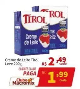 Macromix Atacado Creme de Leite Tirol Leve oferta