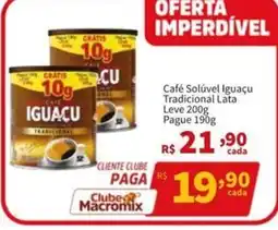 Macromix Atacado Café Solúvel Iguacu Tradicional oferta