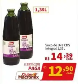 Macromix Atacado Suco de Uva CBS Integral oferta
