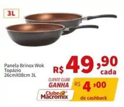 Macromix Atacado Panela Brinox Wok Topázio oferta