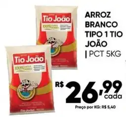 Pais e Filhos Supermercados Arroz branco tipo 1 tio joão oferta