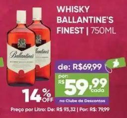 Pais e Filhos Supermercados Whisky ballantine's finest oferta