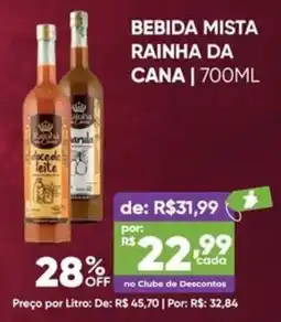 Pais e Filhos Supermercados Bebida mista rainha da cana oferta