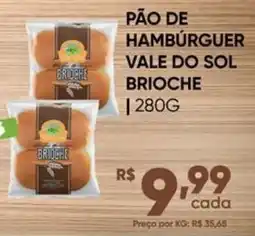 Pais e Filhos Supermercados Pão de hambúrguer vale do sol brioches oferta