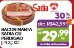 Pais e Filhos Supermercados Bacon manta sadia ou perdigão oferta