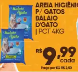 Pais e Filhos Supermercados Areia higiênica p/ gatos balaio d'gato oferta