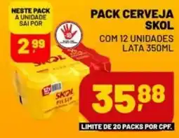 Supermercado Cubatao Pack cerveja skol oferta