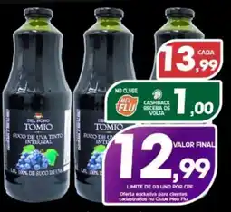 Supermercados Fluminense Suco de uva tinto integral oferta