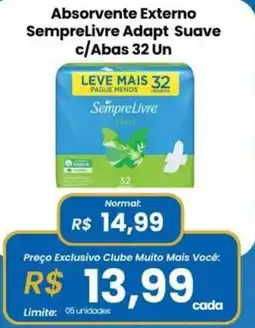 Supermercados Pró Brazilian Absorvente Externo SempreLivre Adapt Suave c/Abas oferta