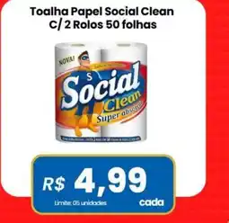 Supermercados Pró Brazilian Toalha papel social clean oferta