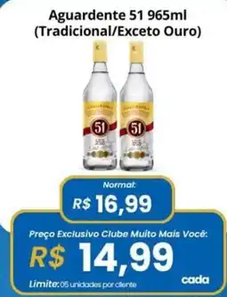 Supermercados Pró Brazilian Aguardente 51 oferta