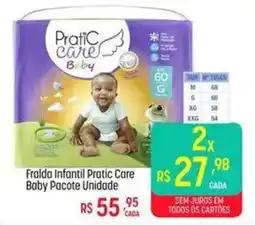 Muffato Fralda infantil pratic care baby pacote unidade oferta