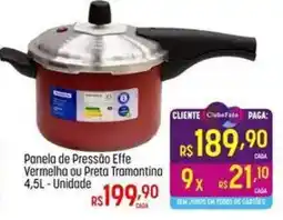 Muffato Panela de Pressão Effe Vermelha ou Preta Tramontina oferta