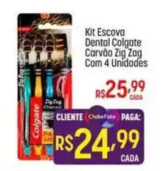 Muffato Kit Escova Dental Colgate Carvão Zig Zag oferta