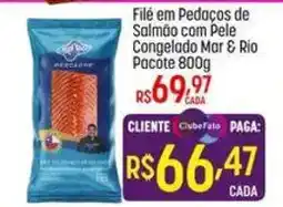 Muffato Filé em pedaços de salmão com pele congelado mar & rio oferta