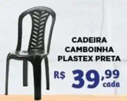 Bahamas Mix cadeira camboinha plastex preta oferta