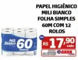 Bahamas Mix Papel higiênico mili branco folha simples oferta