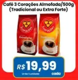Supermercados Pró Brazilian Café 3 Corações Almofada oferta