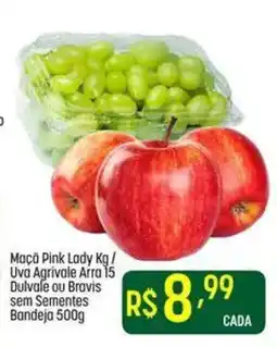 Muffato Macã Pink Lady Kg / Uva Agrivale Arra 15 Dulvale ou Bravis sem Sementes oferta