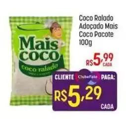 Muffato Coco ralado adoçado mais coco pacote oferta