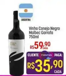Muffato Vinho Conejo Negro Malbec Garrafa oferta