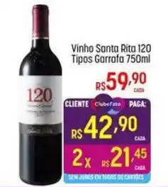 Muffato Vinho Santa Rita 120 Tipos Garrafa oferta
