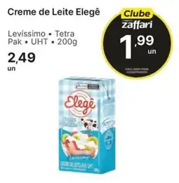 Comercial Zaffari Creme de Leite Elegê oferta