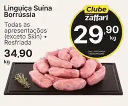 Comercial Zaffari Linguiça Suína Borrússia oferta