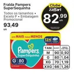Comercial Zaffari Fralda Pampers SuperSequinha oferta