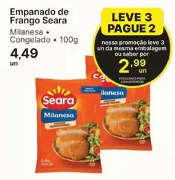 Comercial Zaffari Empanado de Frango Seara Milanesa oferta