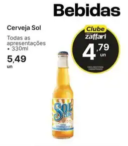 Comercial Zaffari Cerveja Sol oferta