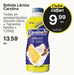 Comercial Zaffari Bebida Láctea Carolina oferta