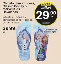 Comercial Zaffari Chinelo slim princess, classic disney ou marvel kids havaianas oferta