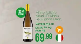 Oba Hortifruti Vinho Italiano Alturis Friulano Sauvignon Blanc Garrafa 30% Desconto 750ml oferta