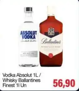 Spani Atacadista Vodka absolut / whisky ballantines oferta